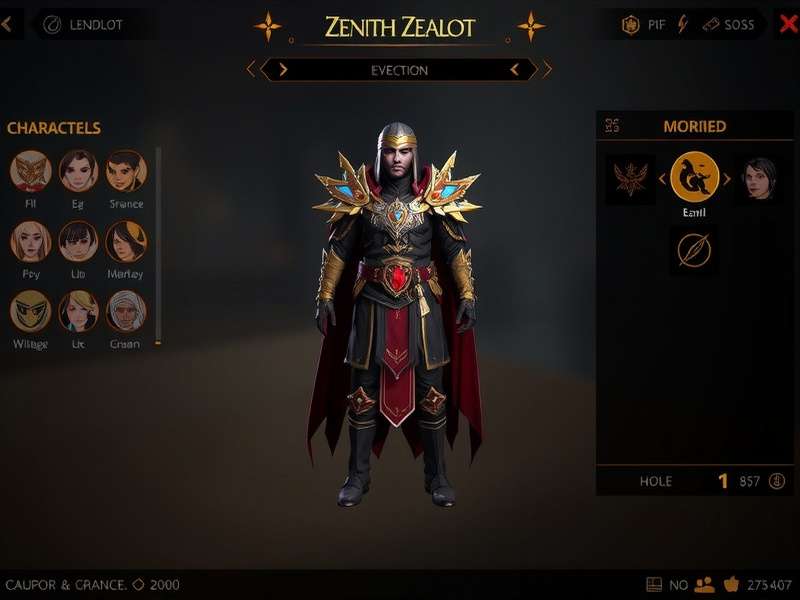Zenith Zealot Character Customization